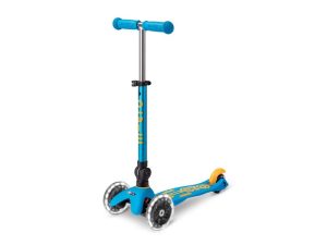 Micro - Mini Deluxe Led Inklapbaar Ocean Blue  - Drie Wiel Step voor Kinderen 